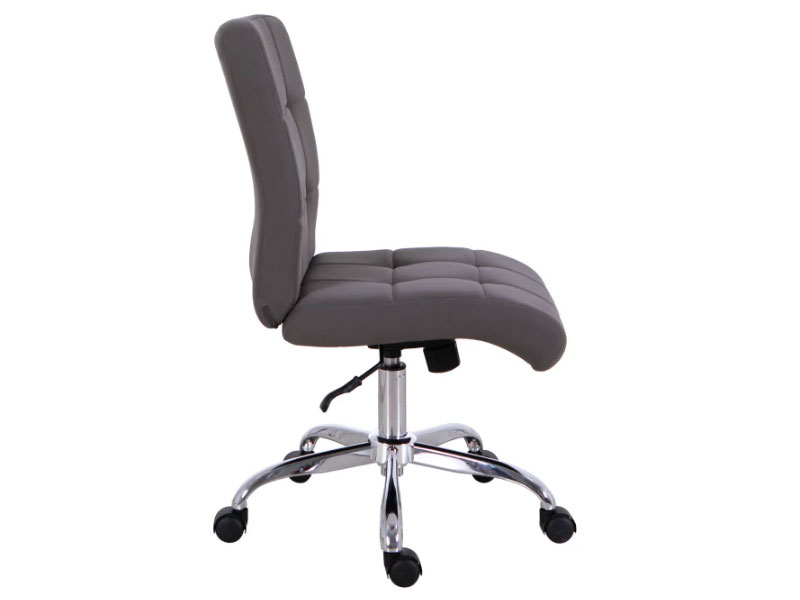 Brenton Studio Dexie Quilted Fabric Low-Back Task Chair Gray