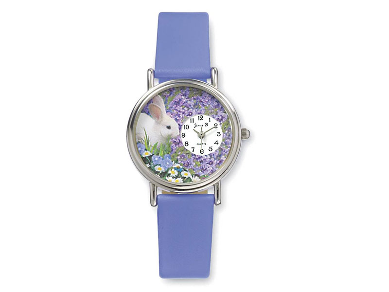 Women's Silverplated Bunny in Garden Quartz Watch