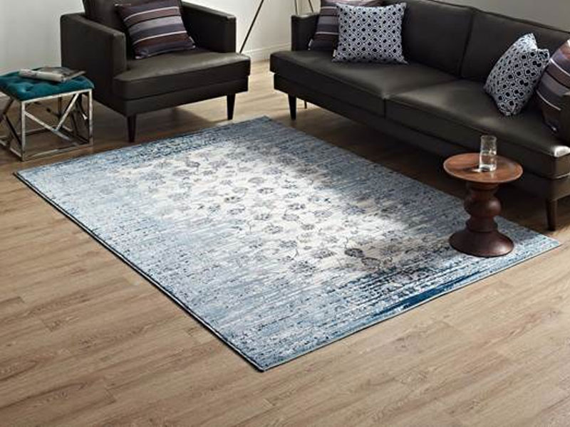 Chiara Distressed Floral Lattice Contemporary Area Rug