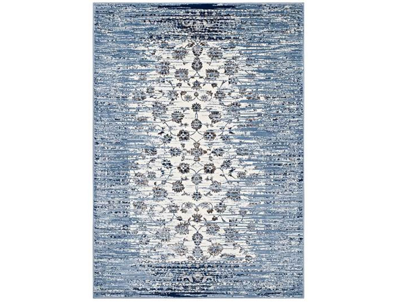 Chiara Distressed Floral Lattice Contemporary Area Rug