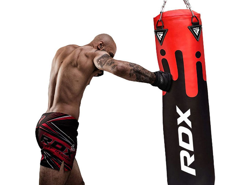 RDX F9 4ft 5ft 8-in-1 Heavy Boxing Punch Bag & Mitts Set