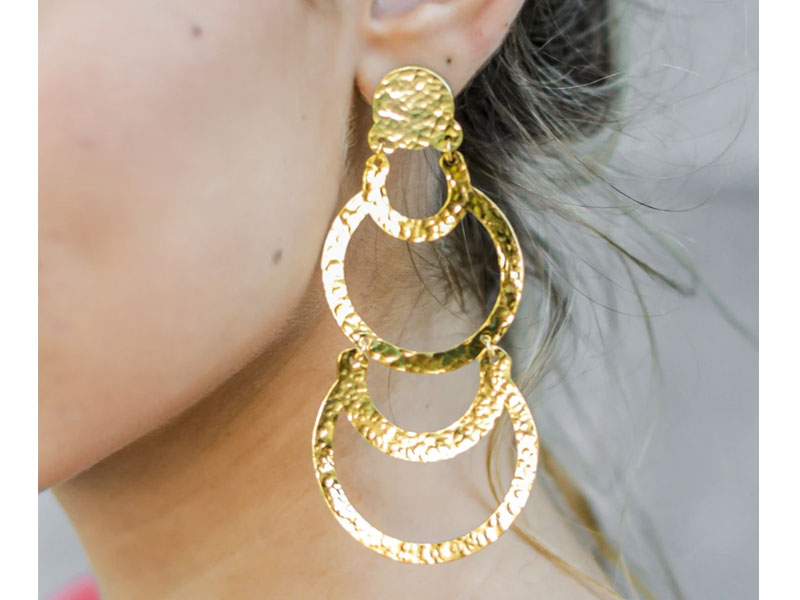 Women's Cascading Beauty Gold Earrings