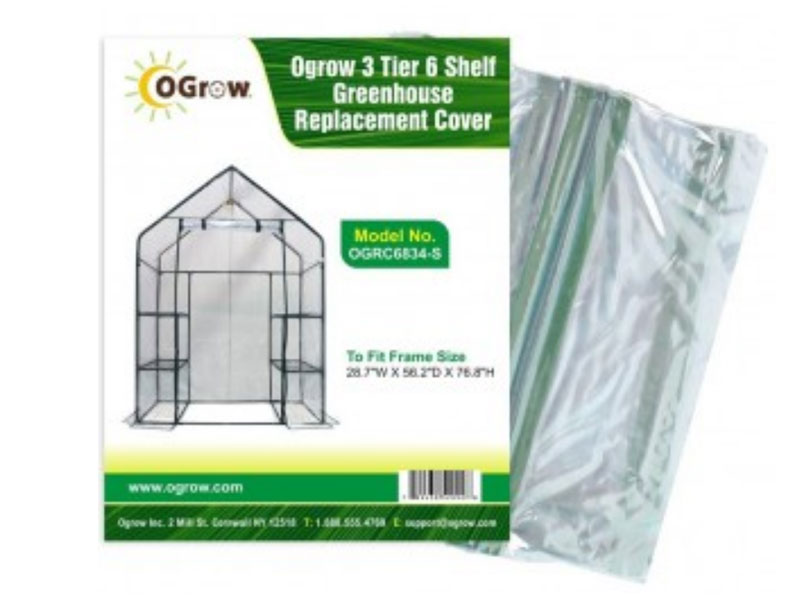 Ogrow 28.7 in. W x 56.2 In D x 76.8 in H 3-Tier 6 Shelf Greenhouse Replacement