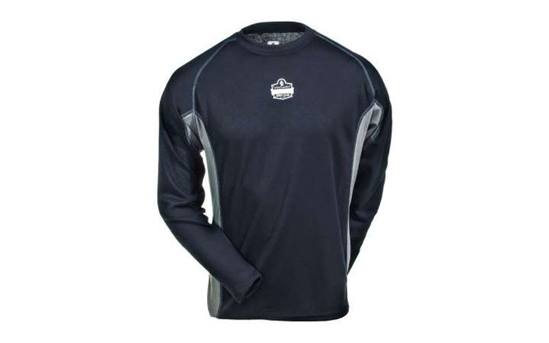Ergodyne Shirts Men's 6425 BLK Black Loose Fit All Season Long Sleeve Shirt