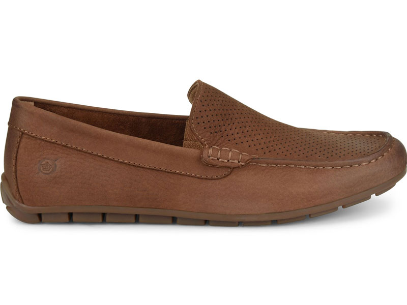 Born Allan Brown Perforated Suede Casual Shoe For Men