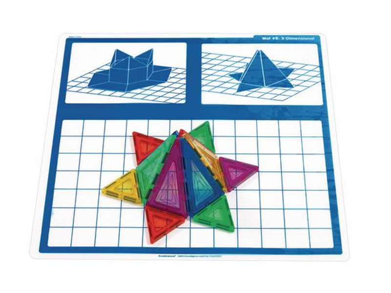 Excellerations STEM Magnetic Shapes Engineering Mats Set of 10