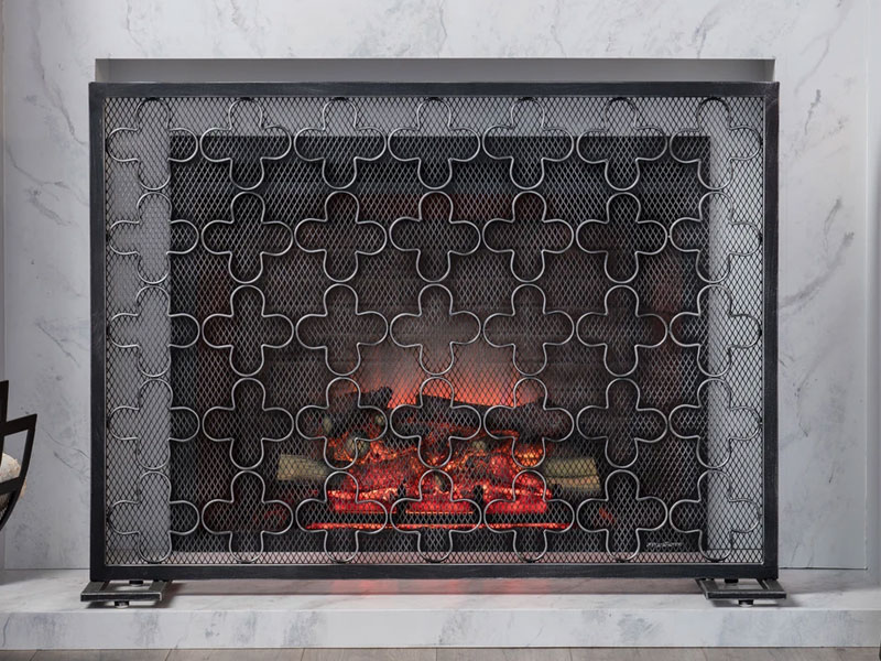 Uriah Modern Single PanelIron Firescreen