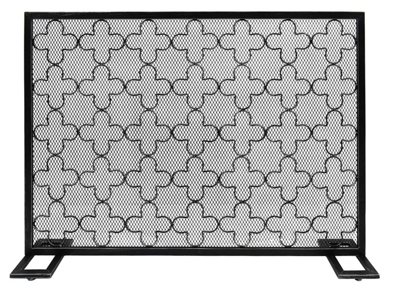 Uriah Modern Single PanelIron Firescreen