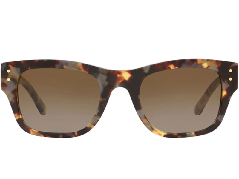 Tory Burch Polarized Tortoise Square W-Gradient Lens Sunglasses For Women