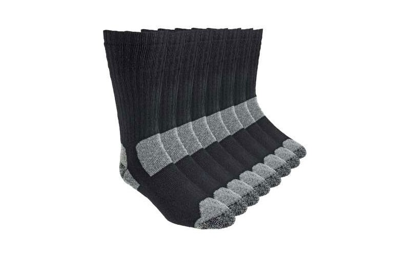Working Person's Store USA Made 8766 4 Pair Black Steel Toe Socks