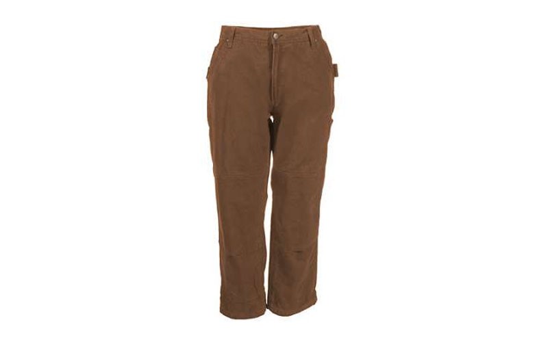 Polar King Pants Men's 455 28 Brown Relaxed Fit Flannel Lined Dungaree Pants