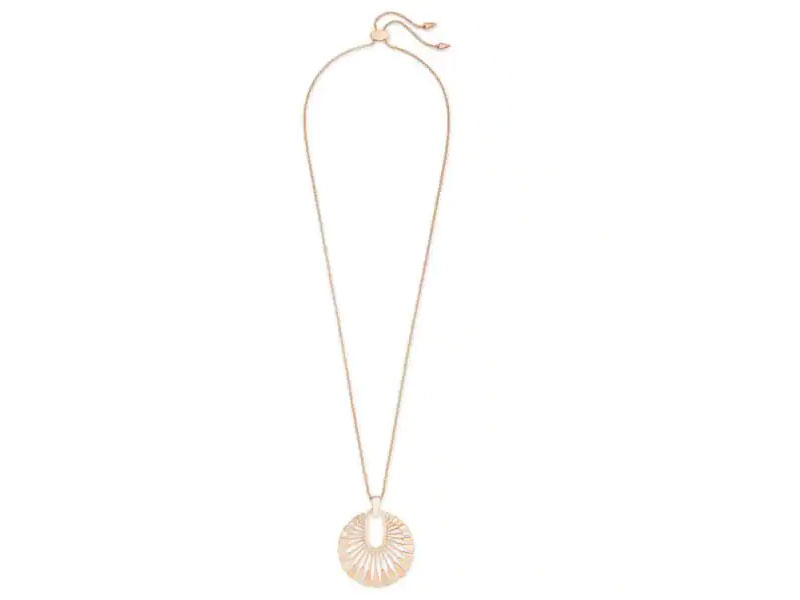 Women's Kendra Scott Deanne Long Pendant Necklace Rose Gold-Plated