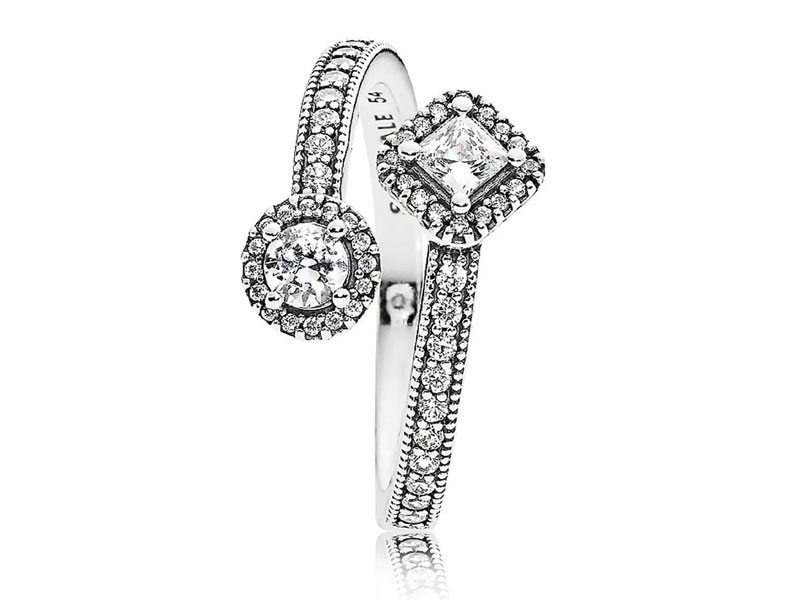 Women's Pandora Abstract Elegance Ring Clear Cubic Zirconia