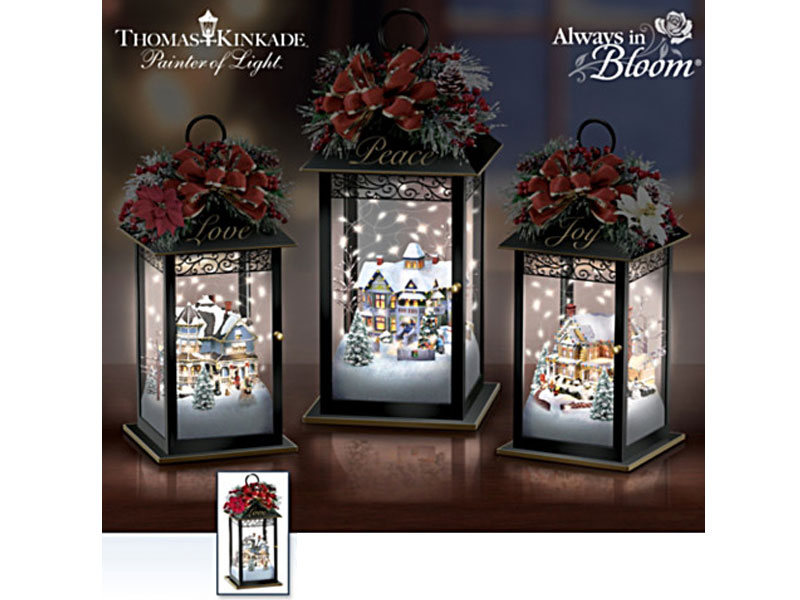 Thomas Kinkade Illuminated Holiday Centerpiece Collection