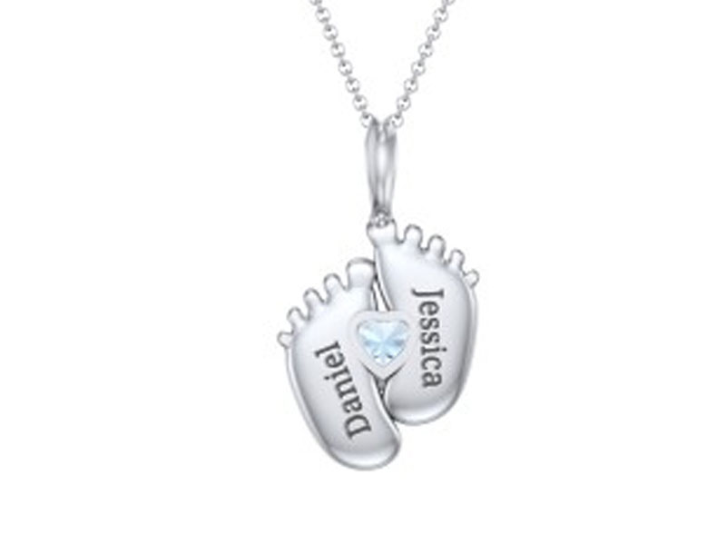 Women's Engravable Baby Foot Pendant