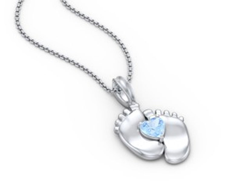 Women's Engravable Baby Foot Pendant