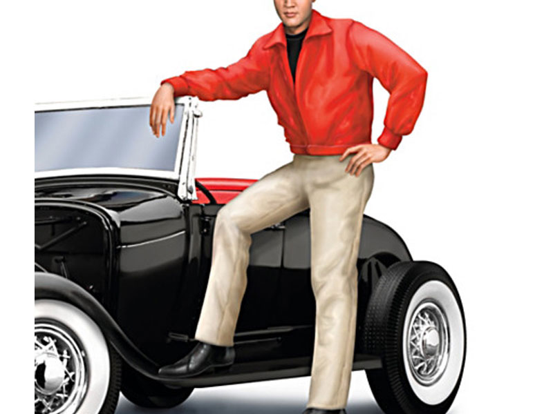 1:18-Scale Ford Model A Sculpture With Elvis Figure