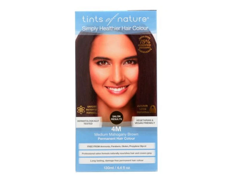 Permanent Hair Color 4M Medium Mahogany Brown 4.4 Oz by Tints of Nature