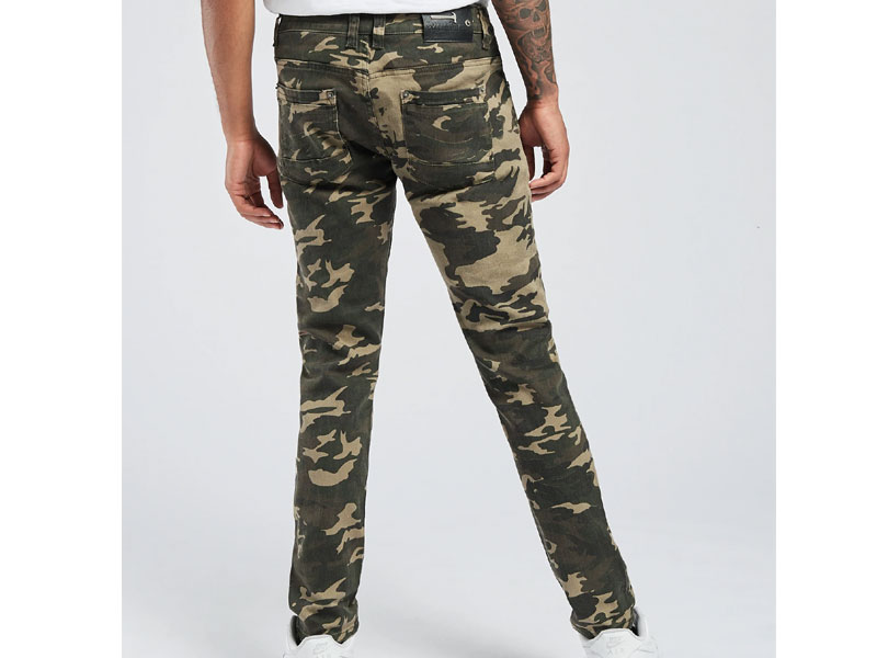 Decibel Men's Slim Fit RIP with Backing Camo Pants L34