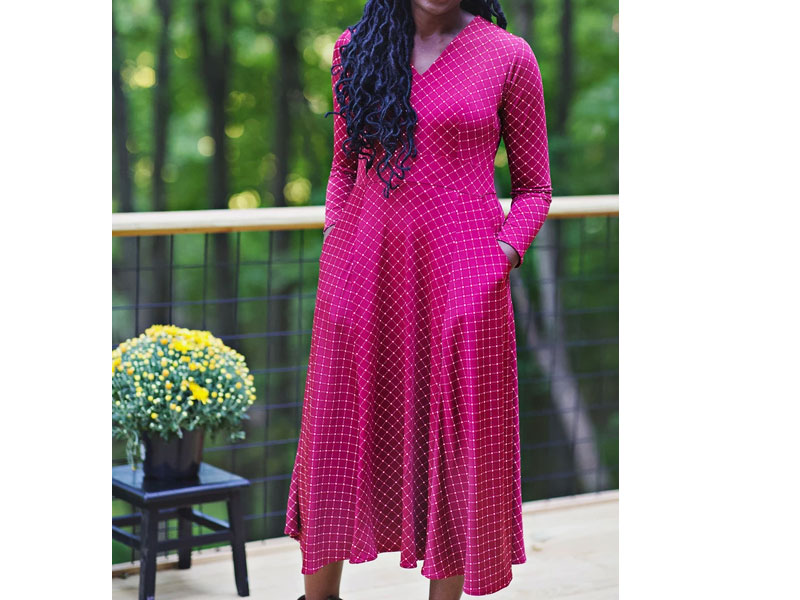 Women's Cecelia Dress Cranberry Cross Dot