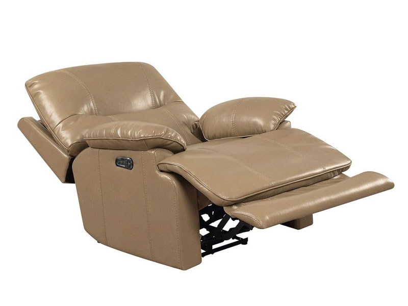 Sunset Trading Baltic Recliner with Power Headrest and Lumbar In Tan