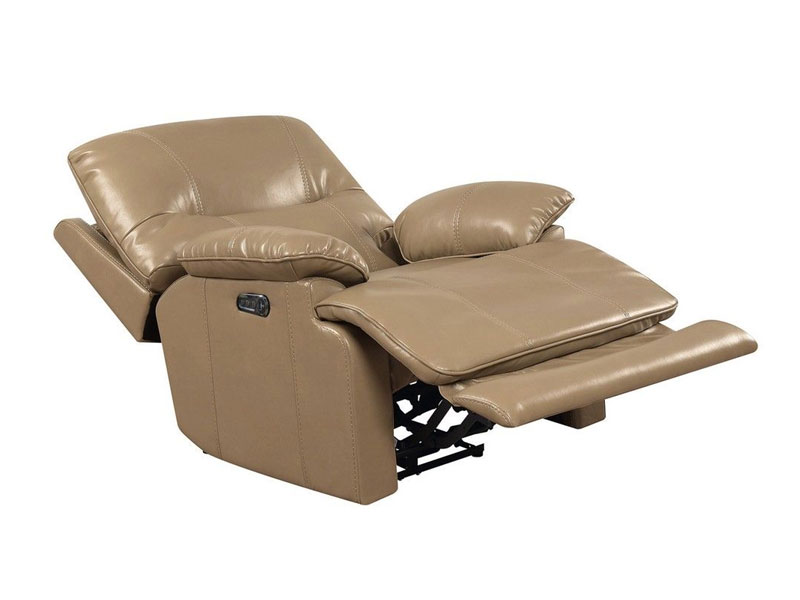 Sunset Trading Baltic Recliner with Power Headrest and Lumbar In Tan
