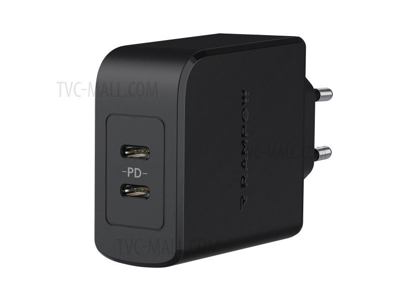 Rampow 36W Dual Port Type C Wall Charging Power Adapter