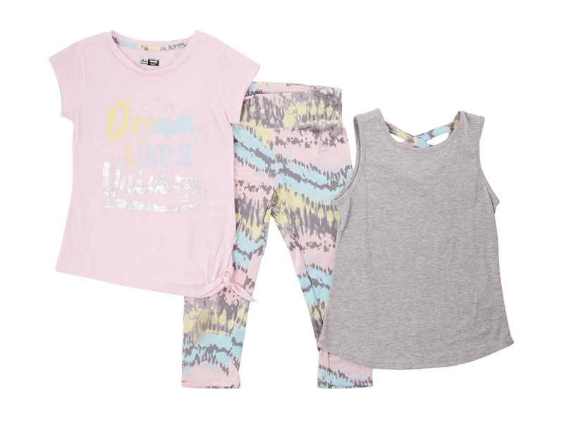 Girls (7-16) RBX 3pc Dream Tee Tank and Print Capri Set