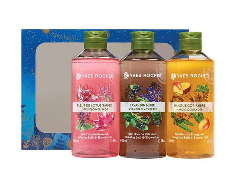 Yves Rocher 3 Bath And Shower Gel Set 400 ml Limited Pleasure Of A Gentle Bath