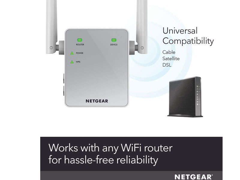 Netgear Wi-Fi Range Extender EX3700 Coverage Up to 1000 Sq Ft and 15 Devices