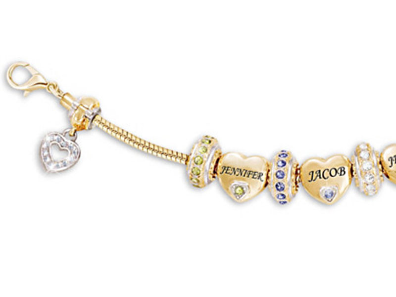 Forever In A Mother's Heart Personalized Birthstone Bracelet