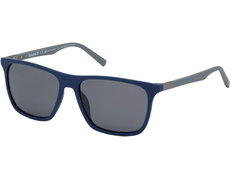 Timberland Earthkeepers Polarized Matte Blue Classic Square Men's Sunglasses