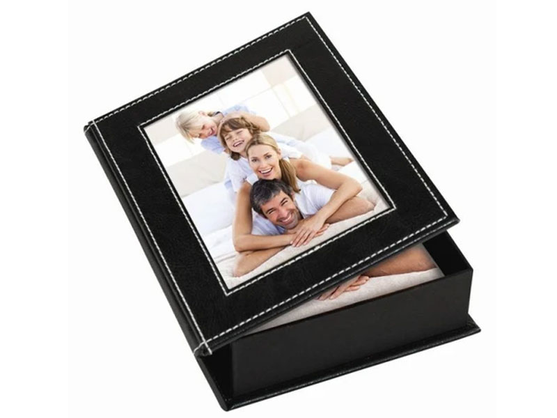 White Stitch Memory Photo Box