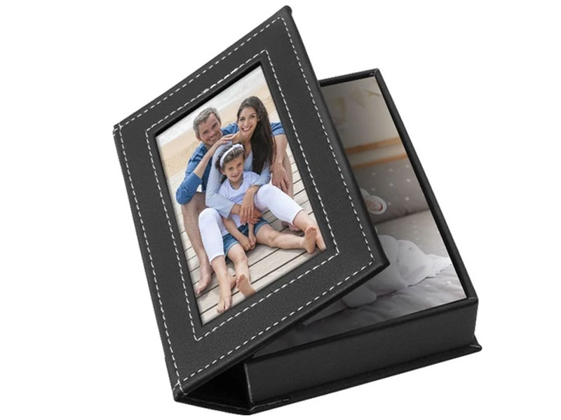 White Stitch Memory Photo Box