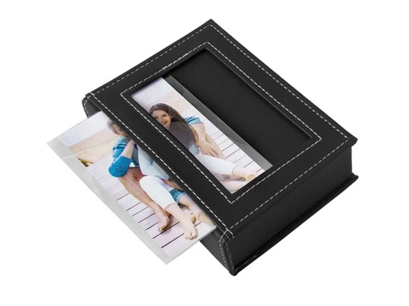 White Stitch Memory Photo Box