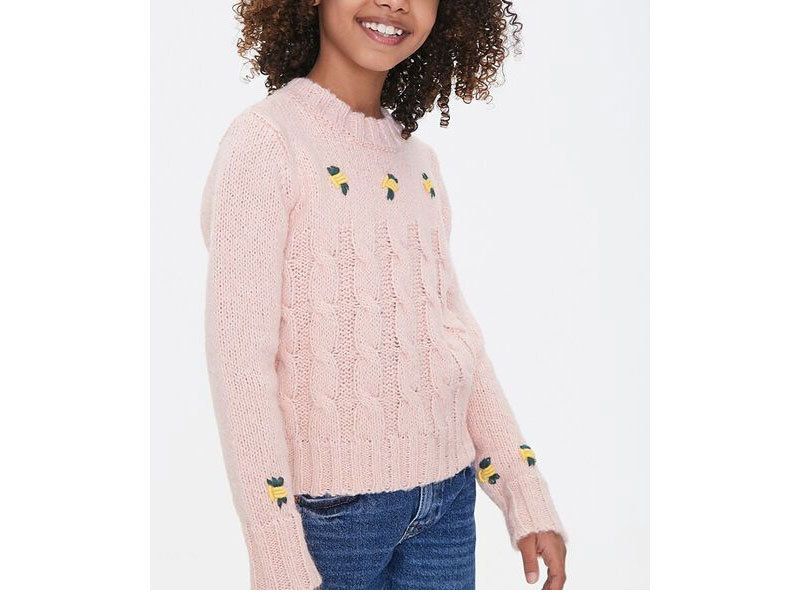 Kid's Girls Cable Knit Sweater