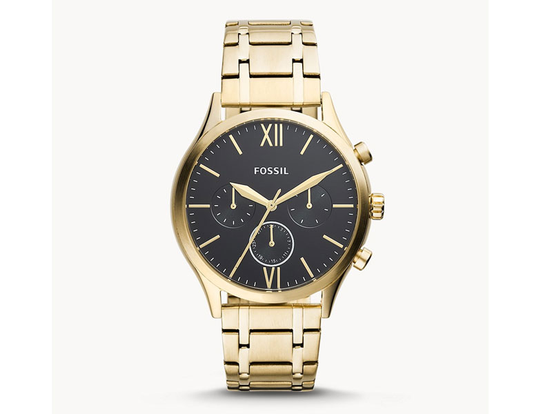 Fossil Fenmore Midsize Multifunction Gold-Tone Stainless Steel Watch For Men