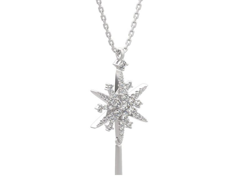 Women's Jeulia Fairy Magic North Star Sterling Silver Necklace