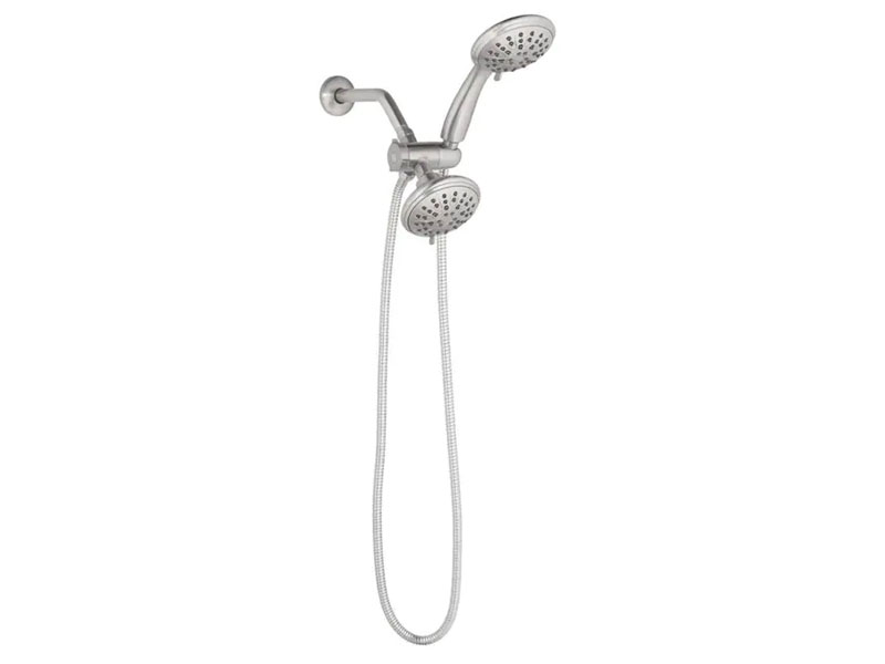 Home2O Austynn Brushed Nickel 3-Spray Dual Shower Head 2.5-GPM (9.5-LPM)