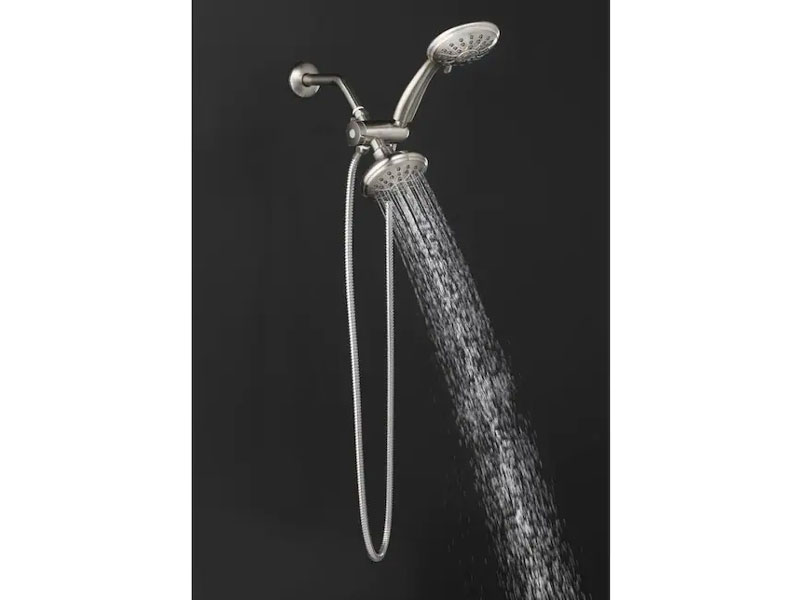 Home2O Austynn Brushed Nickel 3-Spray Dual Shower Head 2.5-GPM (9.5-LPM)