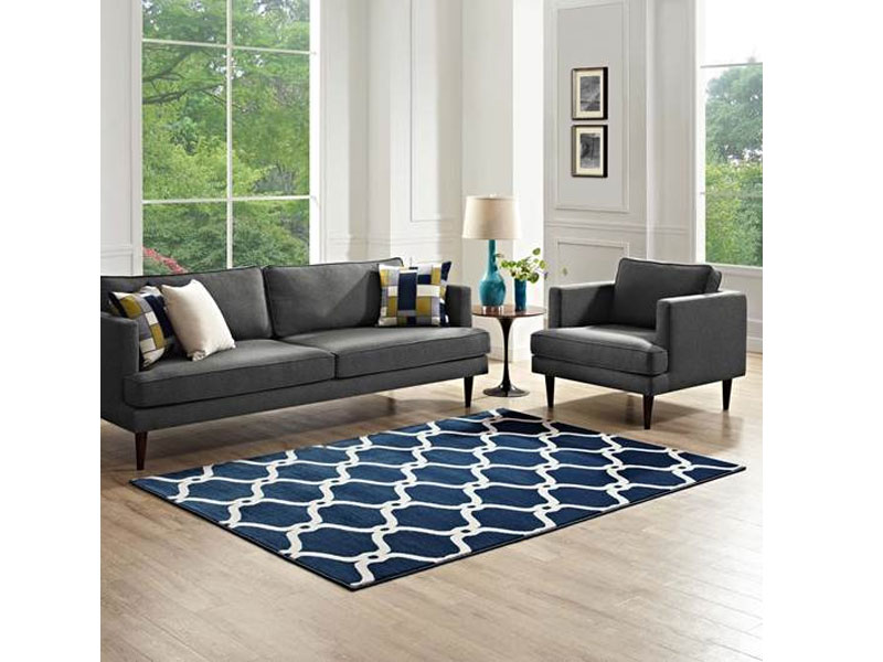 Beltara Chain Link Transitional Trellis Area Rug