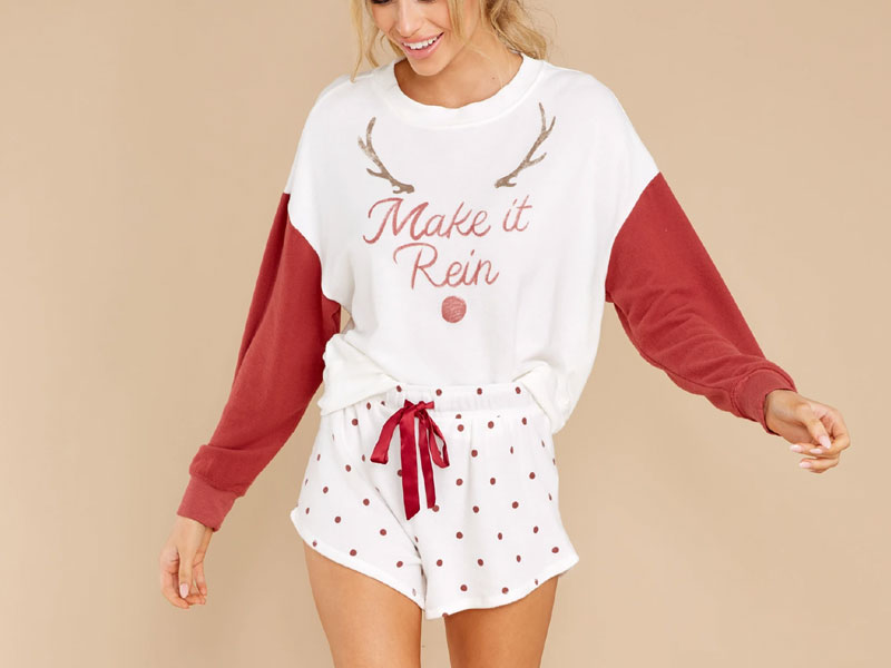 Women's Elle Make It Rein Rosy Red Sweatshirt