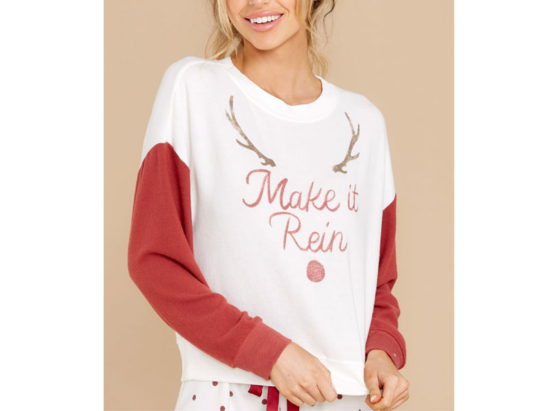 Women's Elle Make It Rein Rosy Red Sweatshirt