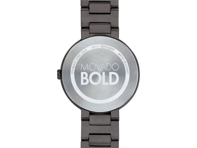 Ladies' Mid-Size Movado BOLD Gunmetal Stainless Steel Watch 3600500