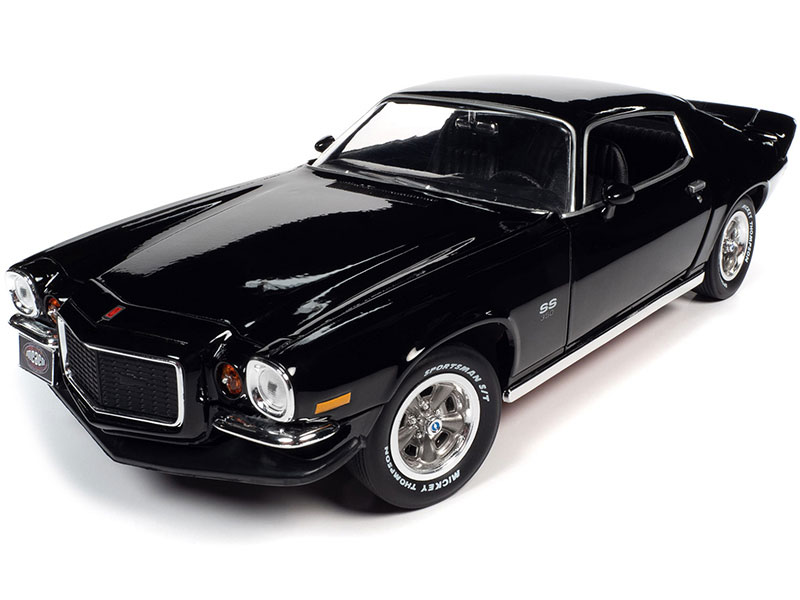 1971 Chevrolet Camaro RS/SS Tuxedo Black Model Car By Autoworld