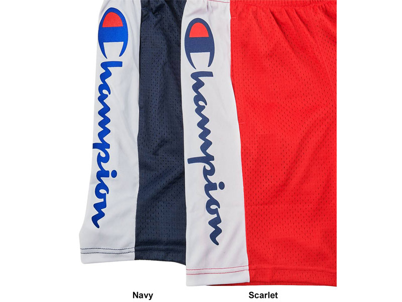 Men's Boys 8-20 Champion Script Panel Mesh Shorts