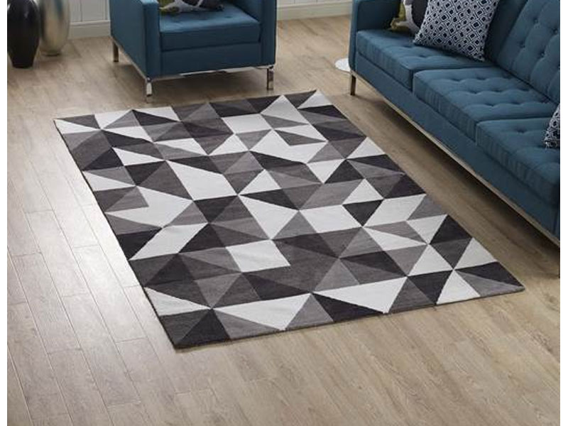 Kahula Geometric Triangle Mosaic Area Rug