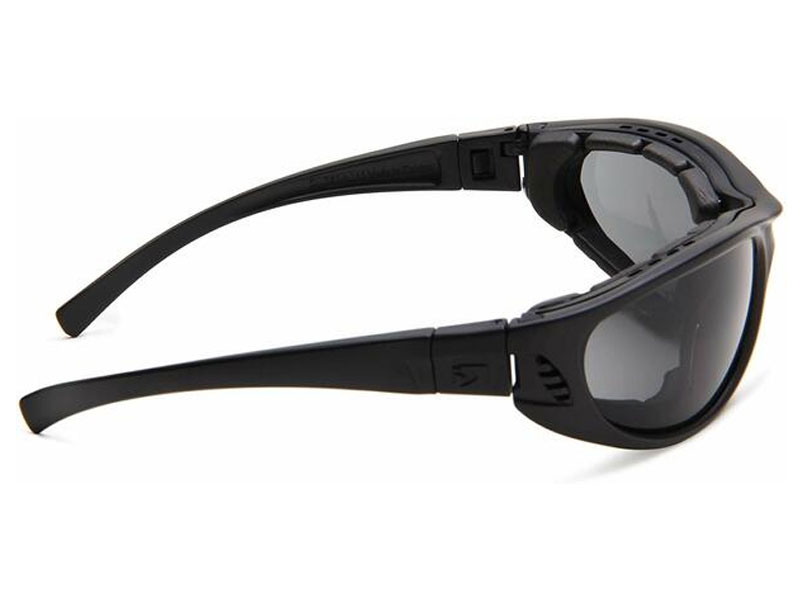 Bobster Echo Ballistic Safety Glasses With Black Frame and Clear Smoke Lenses