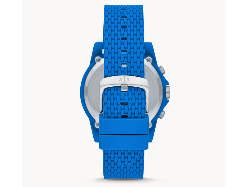 Armani Exchange Chronograph Blue Silicone Watch