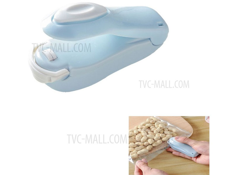 Mini Handheld Sealer Heat Bag Sealer Sealing Machine Food Sealer Blue